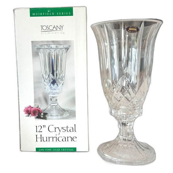 Toscany Classic 12" Crystal Hurricane Candle Holder - Picture 6 of 6